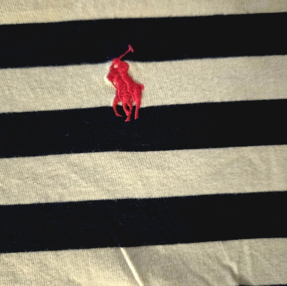 Large women's Polo Ralph Lauren V-neck Pony logo classic fit tee - Picture 2 of 3